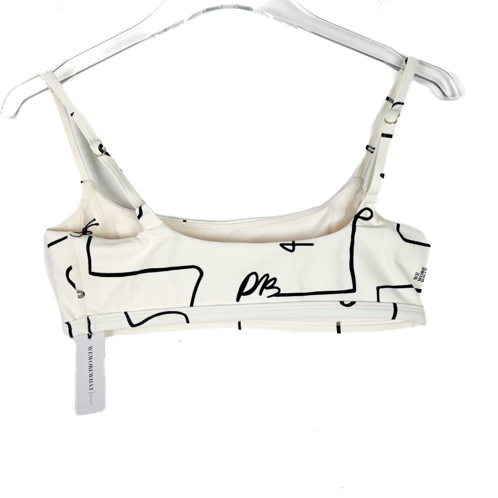 NWT WeWoreWhat Cami Bra Top Scribbles Off White Size Small S NEW - Picture 9 of 11